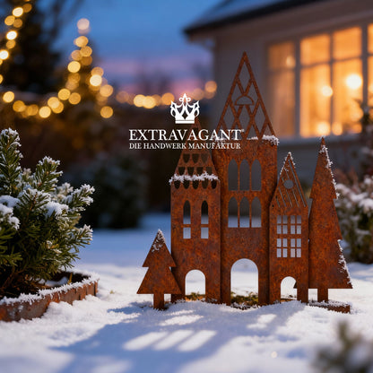 Gartenstecker-Set Häuser XXL