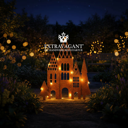 Gartenstecker-Set Häuser XXL