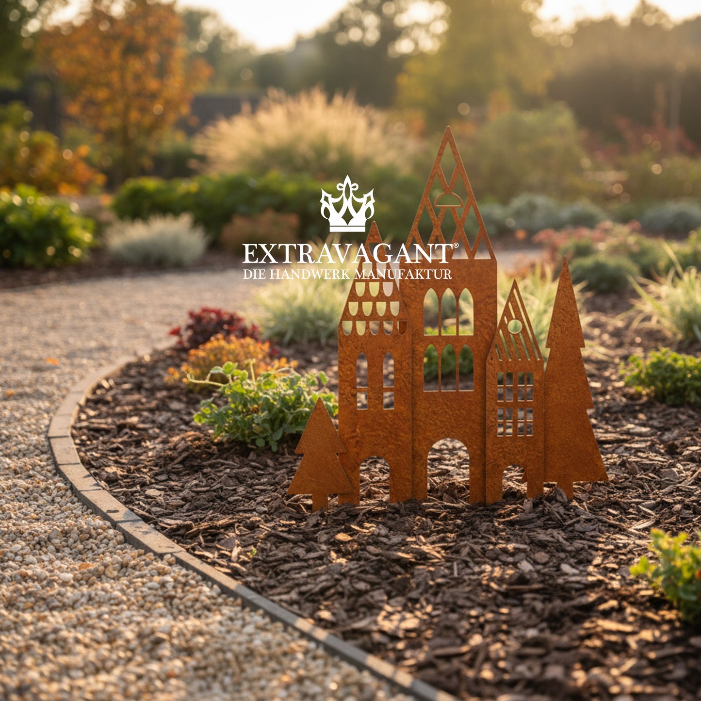 Gartenstecker-Set Häuser XXL