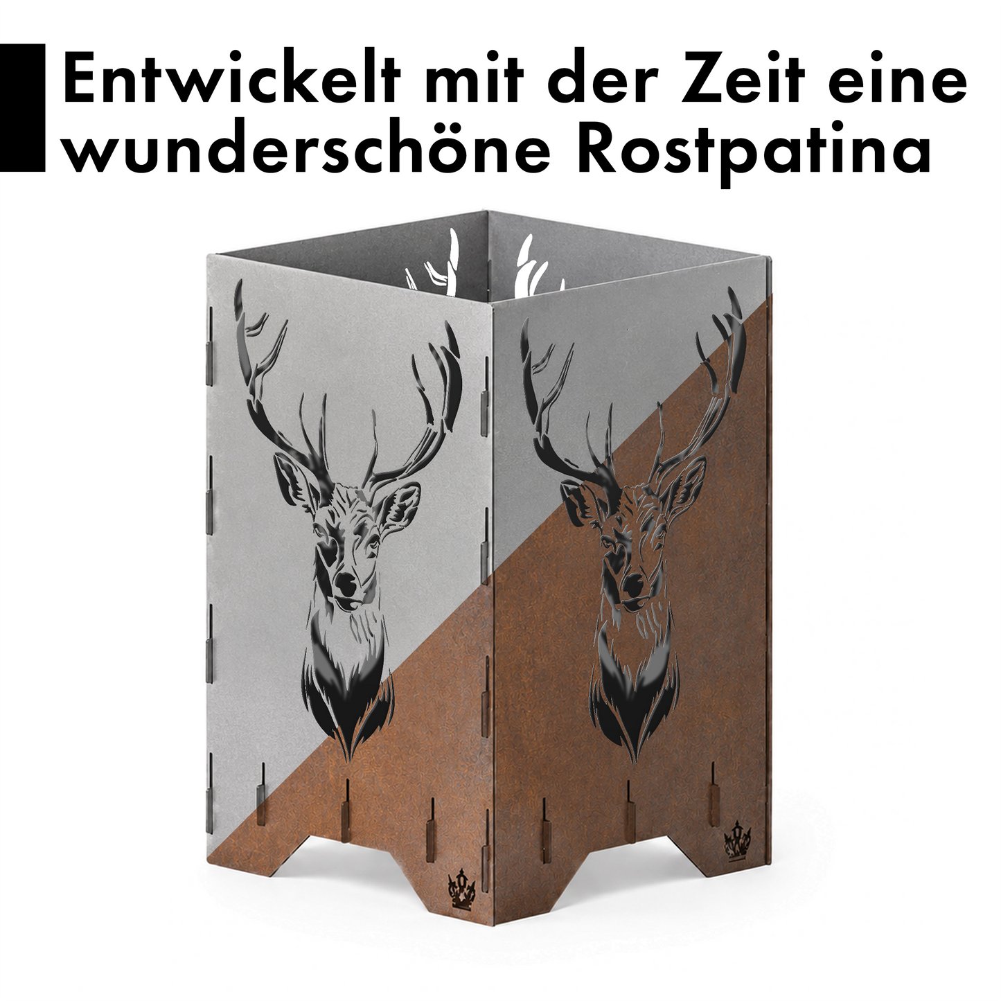 Feuertonne "Hirsch" in 3 Größen bis 1 m Höhe