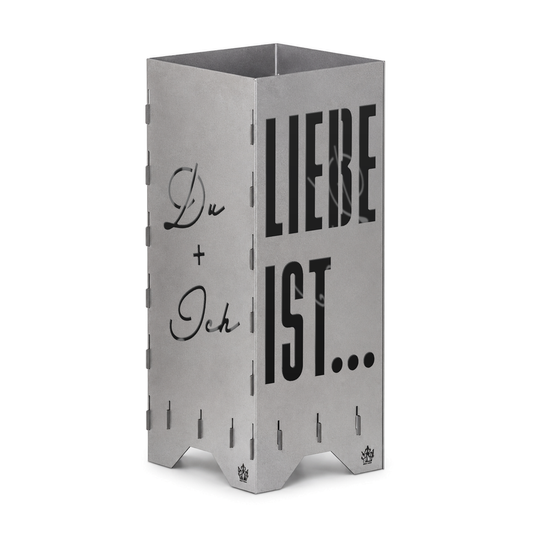 Fire barrel, fire basket, fire column, fireplace | Love motif