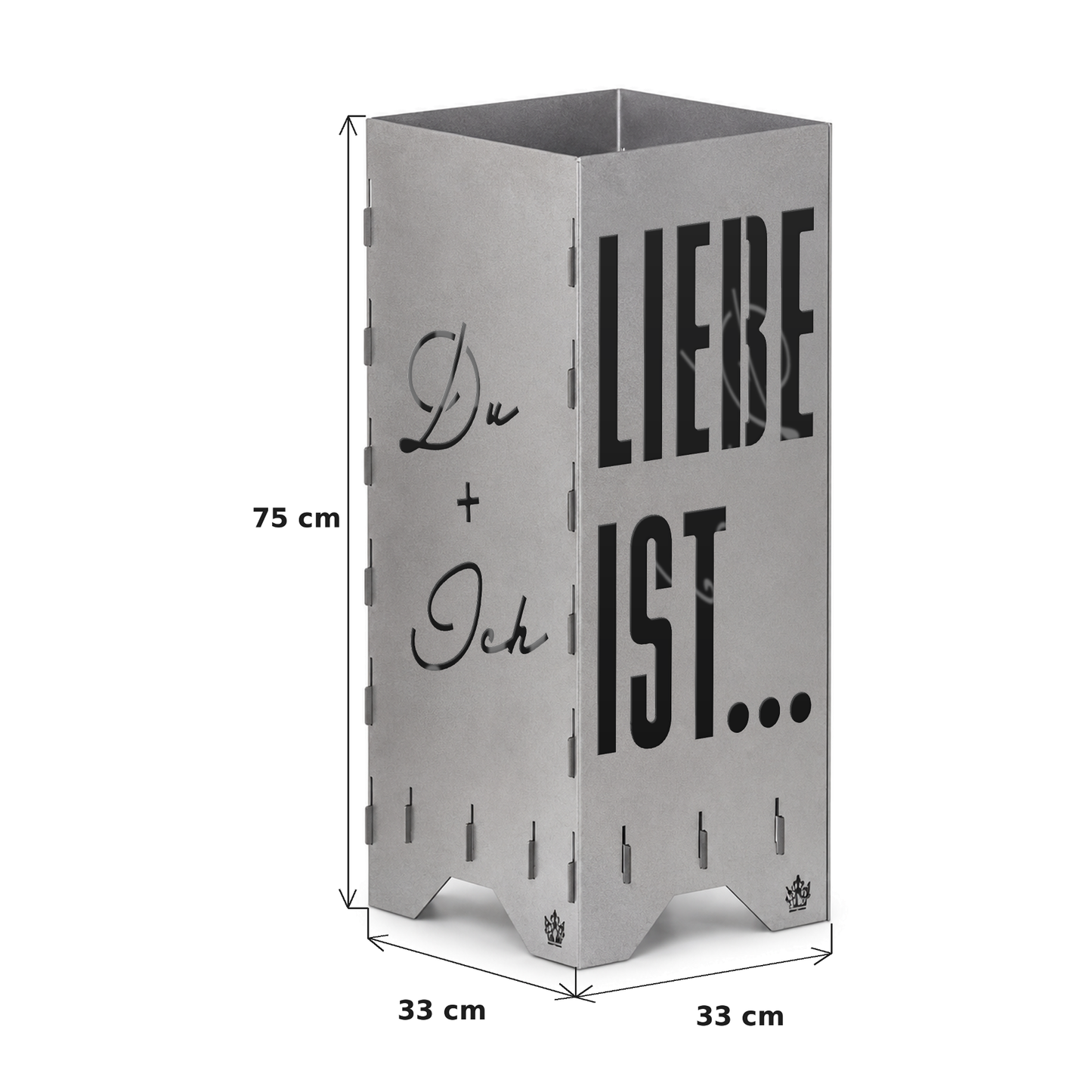 Fire barrel, fire basket, fire column, fireplace | Love motif