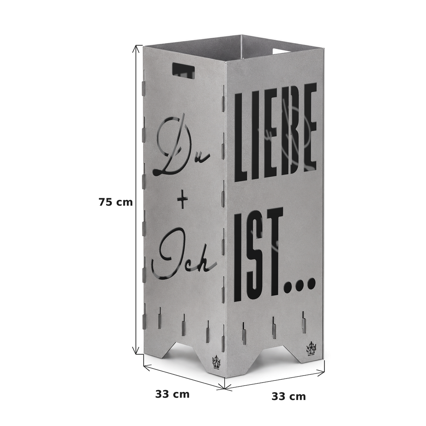 Fire barrel, fire basket, fire column, fireplace | Love motif