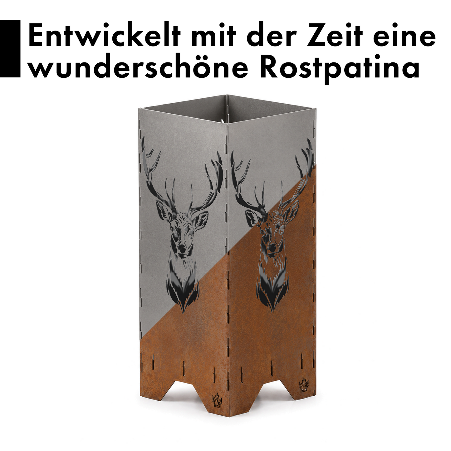 Feuertonne "Hirsch" in 3 Größen bis 1 m Höhe