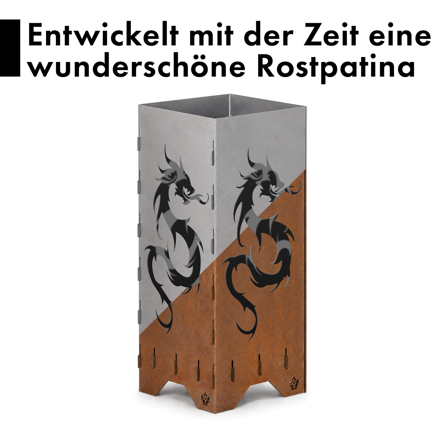Feuertonne "Drache" in 3 Größen bis 1 m Höhe