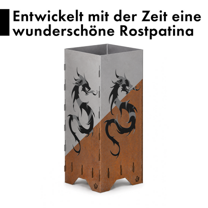 Feuertonne "Drache" in 3 Größen bis 1 m Höhe