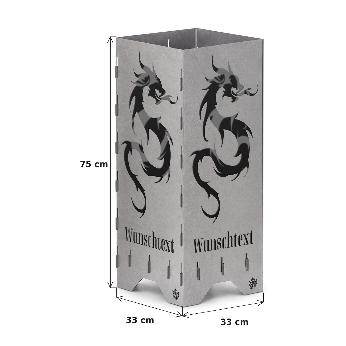 Fire barrel, fire basket, fire column, fireplace | Love motif