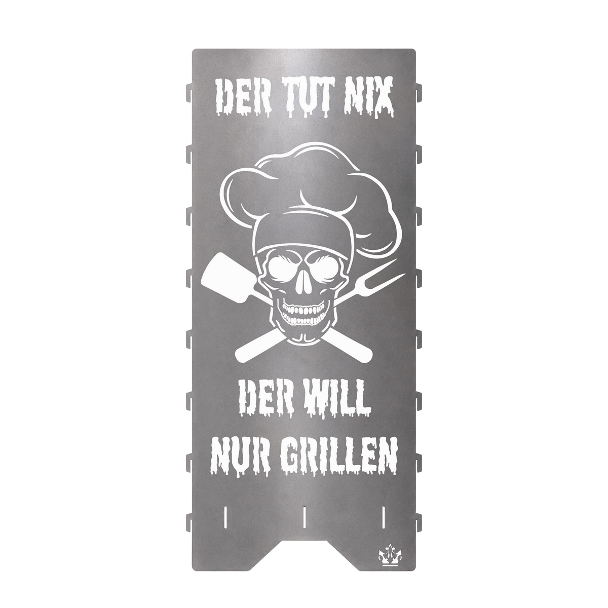 Feuertonne "Der tut nix, der will nur grillen" in 3 Größen bis 1 m Höhe
