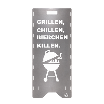 Feuertonne "Grillen, chillen" in 3 Größen bis 1 m Höhe