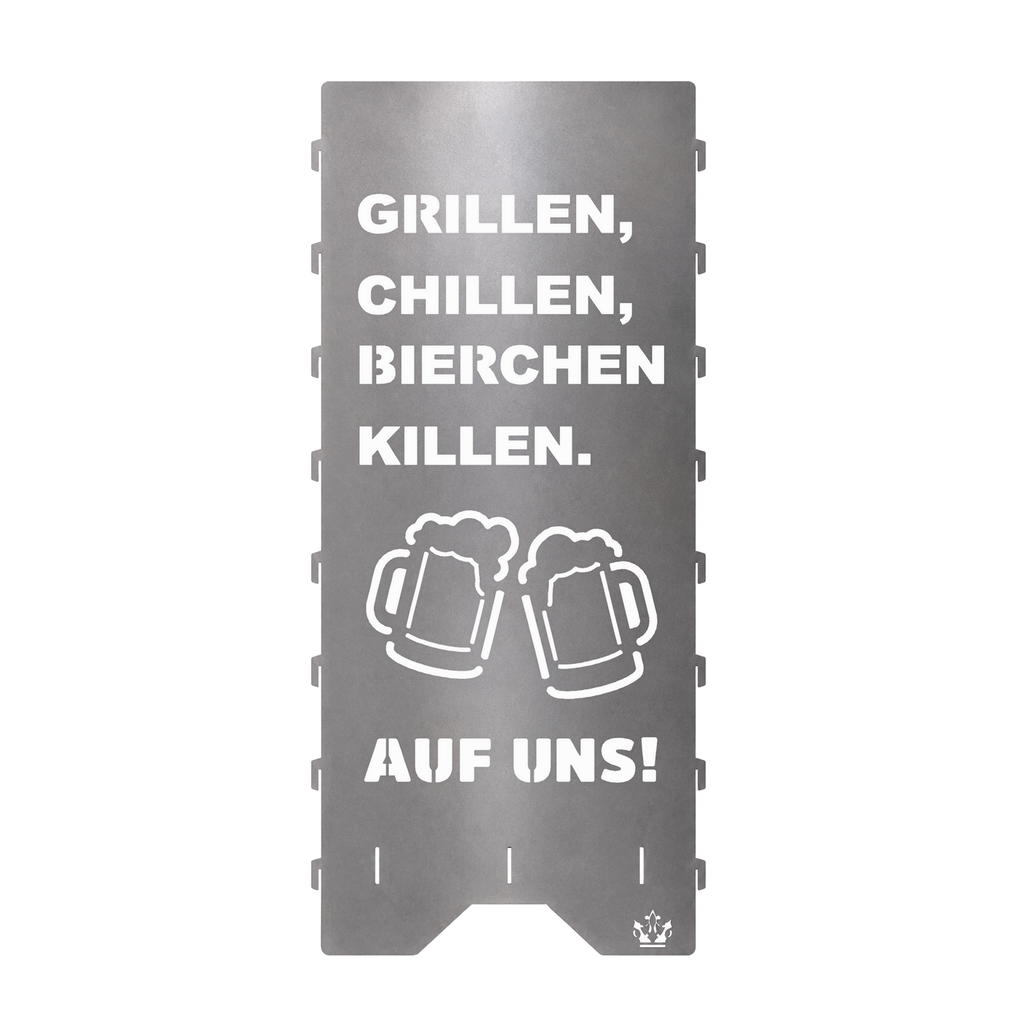 Feuertonne "Grillen, chillen" in 3 Größen bis 1 m Höhe