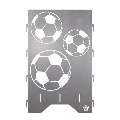 Gegenüberliegendes Seitenteil der Feuertonne Fußball 50 cm mit gleichem Motiv