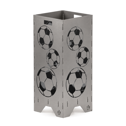 Feuertonne Fußball 1 m aus Stahl mit Fußbällen rundum