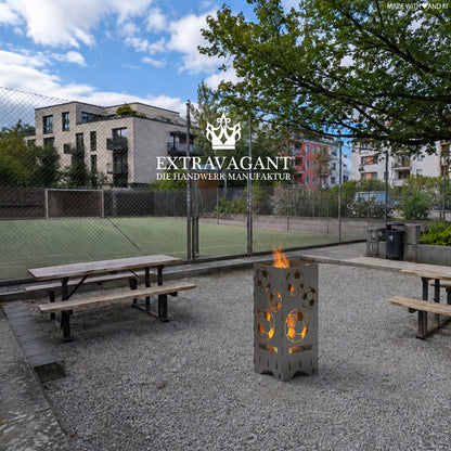 Fire barrel, fire basket, fire column, fireplace | Love motif