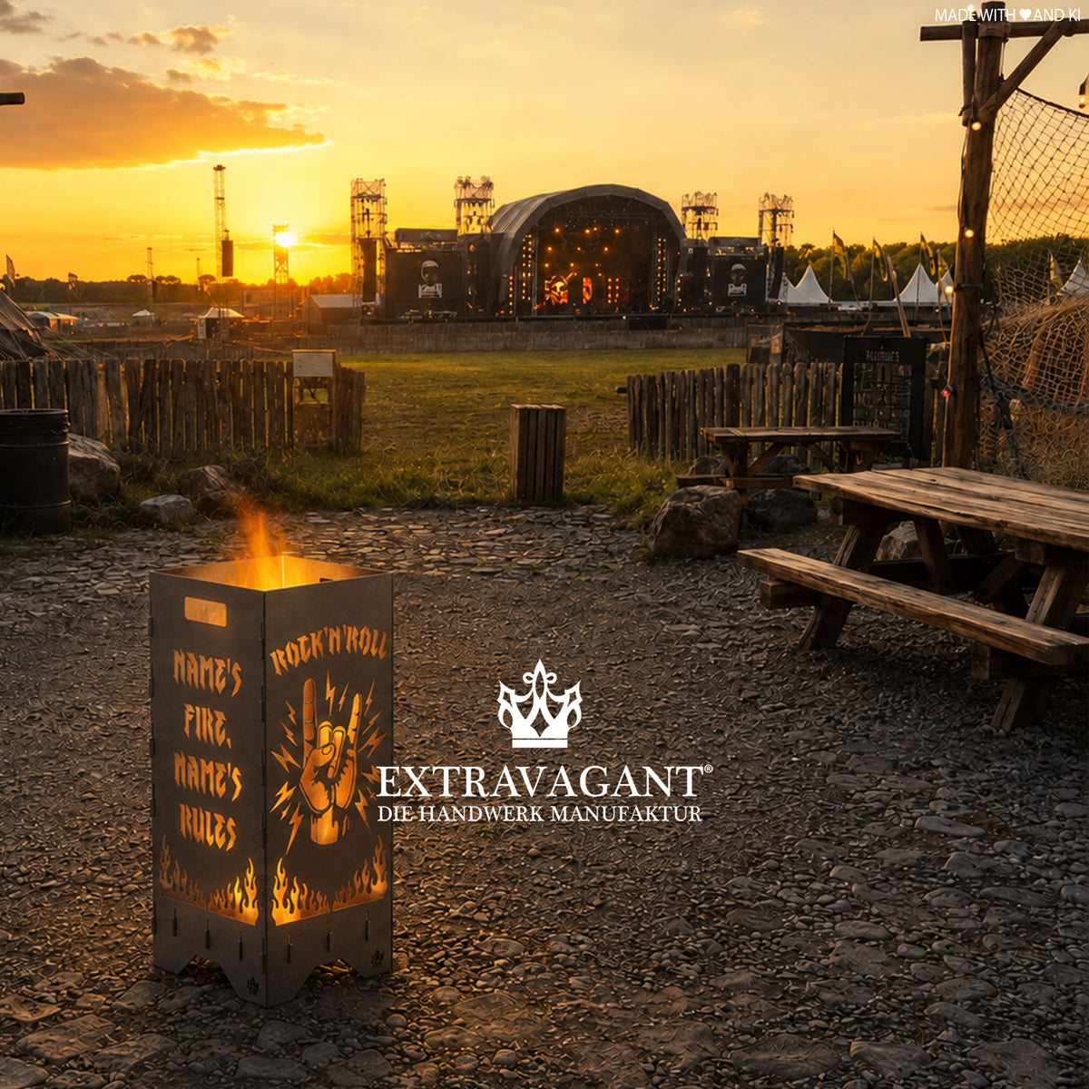 Fire barrel, fire basket, fire column, fireplace | Love motif