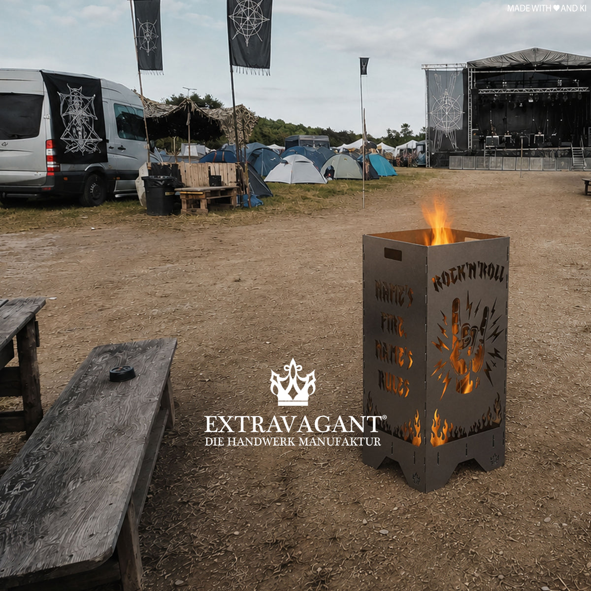 Fire barrel, fire basket, fire column, fireplace | Love motif