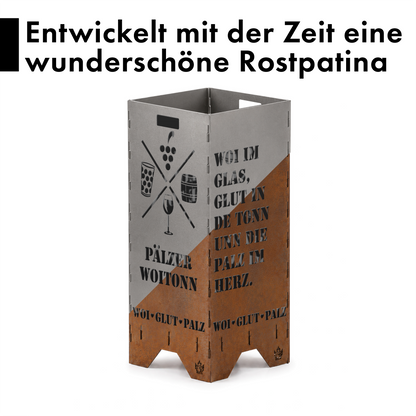 Feuertonne "Pfalz Woitonn" in 3 Größen bis 1 m Höhe