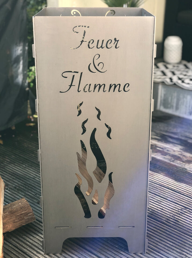 Feuertonne Hochzeit | Feuer & Flamme mit Tauben | Personalisiert